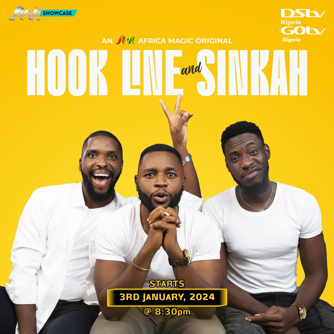 OfficialUdiBoy's tweet image. Don&apos;t forget to stay tuned tonight on Africa Magic Showcase (DStv ch. 151 and GOtv ch. 12) at 8:30pm for the newest #AMHookLineSinkah episode, and stick around for #AMUnscripted at 9pm. Make sure you catch today&apos;s episode, and set that reminder so you don&apos;t miss out 😃