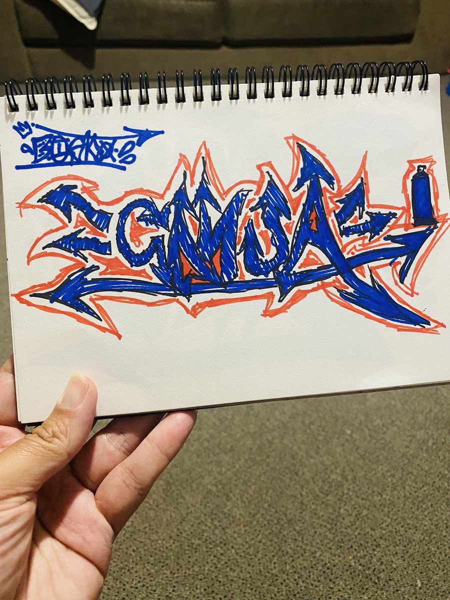 #submityoufo my 11yr old has been trying different styles of graffiti &amp; colour. He really likes your videos - he’s asks can you please put him in 🥹 it says Gunja by bøšķō 13
