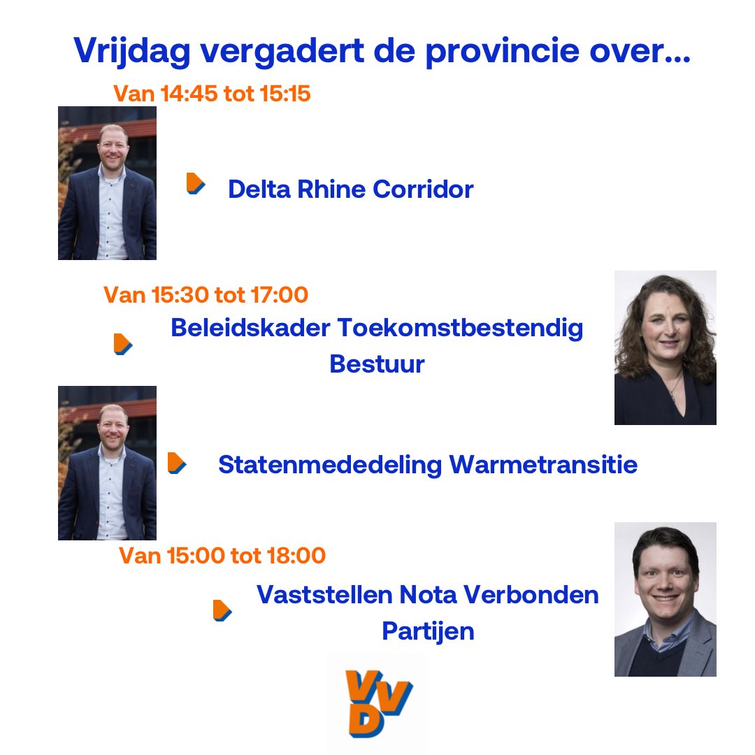 Aanstaande vrijdag is er weer een Themadag bij de provincie. Hier kun je zien wie namens onze fractie het woord voeren. Kijken kan op Brabant.nl

#VVDBrabant