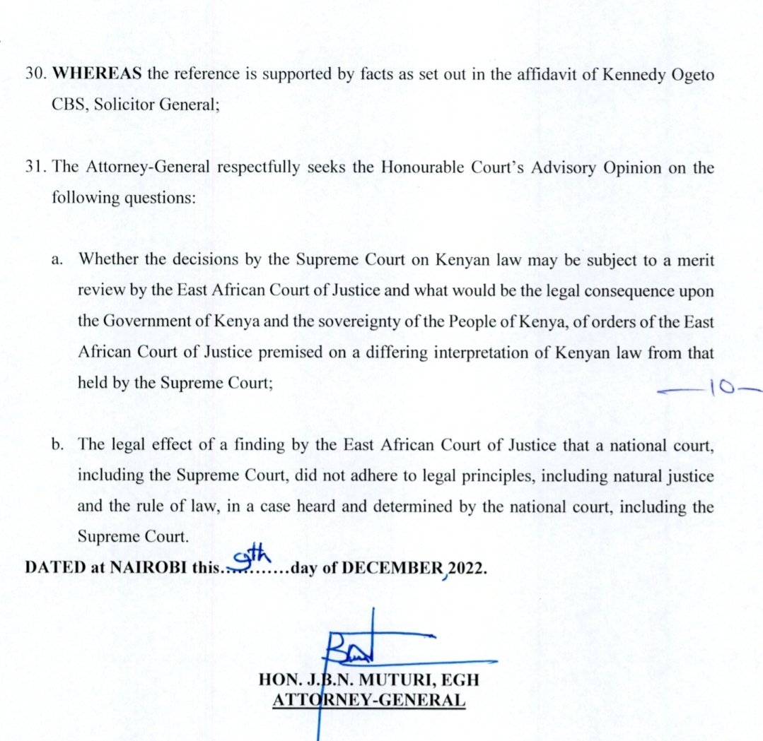 ochieljd's tweet photo. #BenchWatch This January, SCORK will hear oral arguments on the EACJ Question. The Attorney General seeks to know, from SCORK, the legal effect and consequences of EACJ decisions on Kenya's sovereignty. https://t.co/ICL5S6zkv9