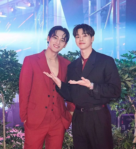 SEVENTEEN's Mingyu and Song Kang at the Cartier event, 2022.