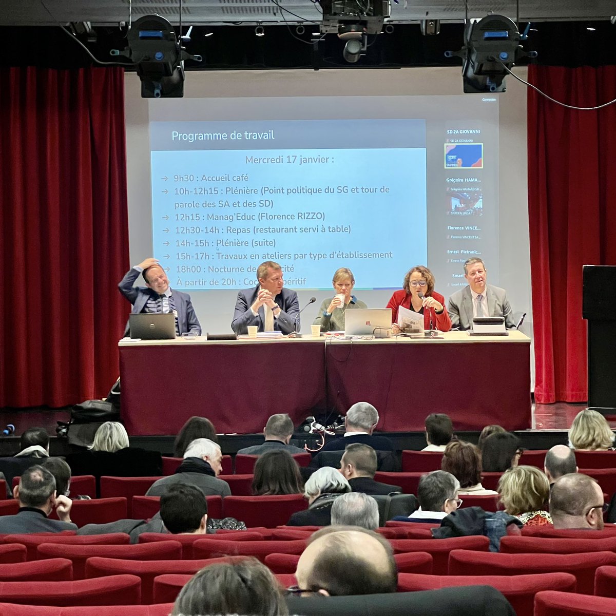 snpden's tweet photo. Conférence nationale du @snpden
Ouverture par @BrunoBobkiewicz dans un contexte extrêmement dense.
Entre annonces présidentielles, #chocdessavoirs et polémique ministérielle, 2 jours de travail collectif. 
Échanges avec le terrain en présence élus académiques et départementaux. https://t.co/3ajpSzPZSE