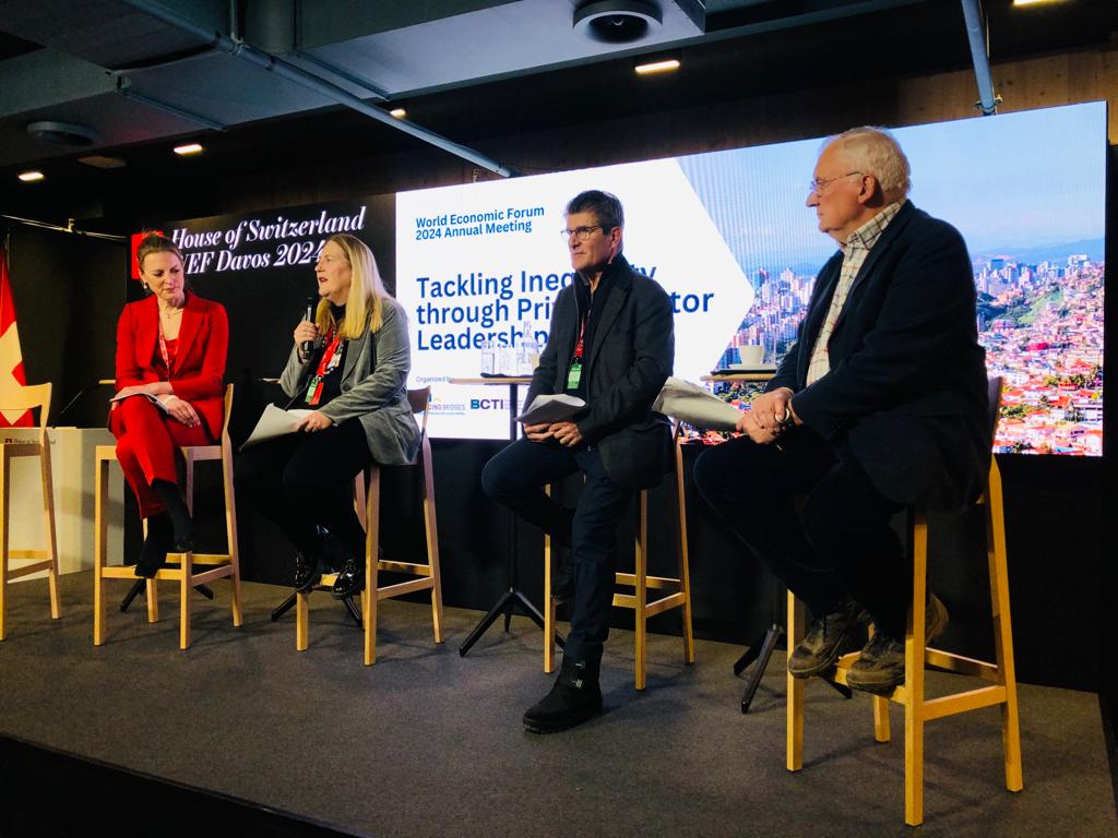 🔴Business has a crucial role in addressing inequality. ➡️At #Davos #wef24, we brought together executives, leading businesses & investors to discuss the next phase of @BCTI_WBCSD & drive action towards #TacklingInequality: 👉tacklinginequality.org @BBridgesCH