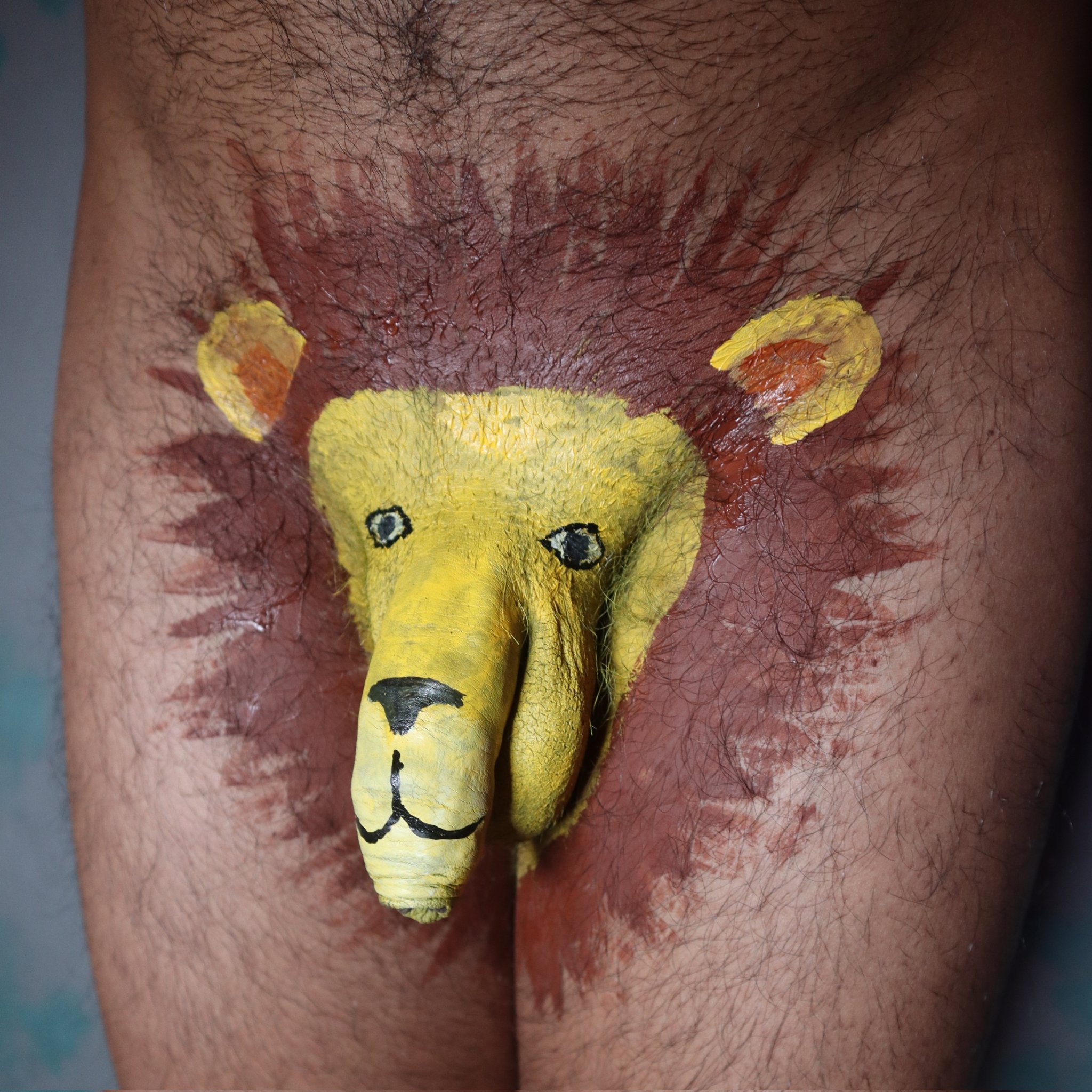 Body paint nude cocks Time for another penis painting! This painting is  inspired by a lion face 🦁 Process video coming soon! Please enjoy and stay  tuned for more penis