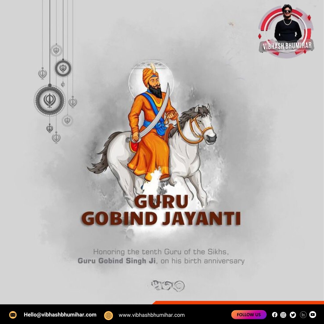 🌟Happy Guru Gobind Singh Jayanti! 🙏✨ #GuruGobindSinghJayanti #VibhashBhumihar #DivineWisdom #CourageAndCompassion #HarmonyInAction #GurupurabCelebration #PositiveVibes #BlessingsOfGuruji #ReflectAndInspire