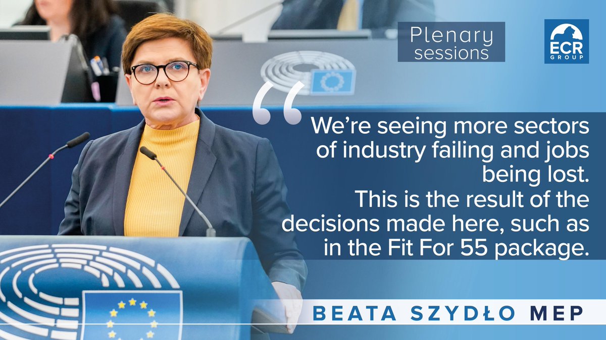ecrgroup's tweet image. "German farmers and truck drivers have been demonstrating for weeks. Are they satisfied with the EU's policies? No.

"What’s proposed by the EU on the economic front makes them fear the worst for the future."

🗣 MEP @BeataSzydlo in #EPlenary

#EUCO @EuroParlPress #FitFor55