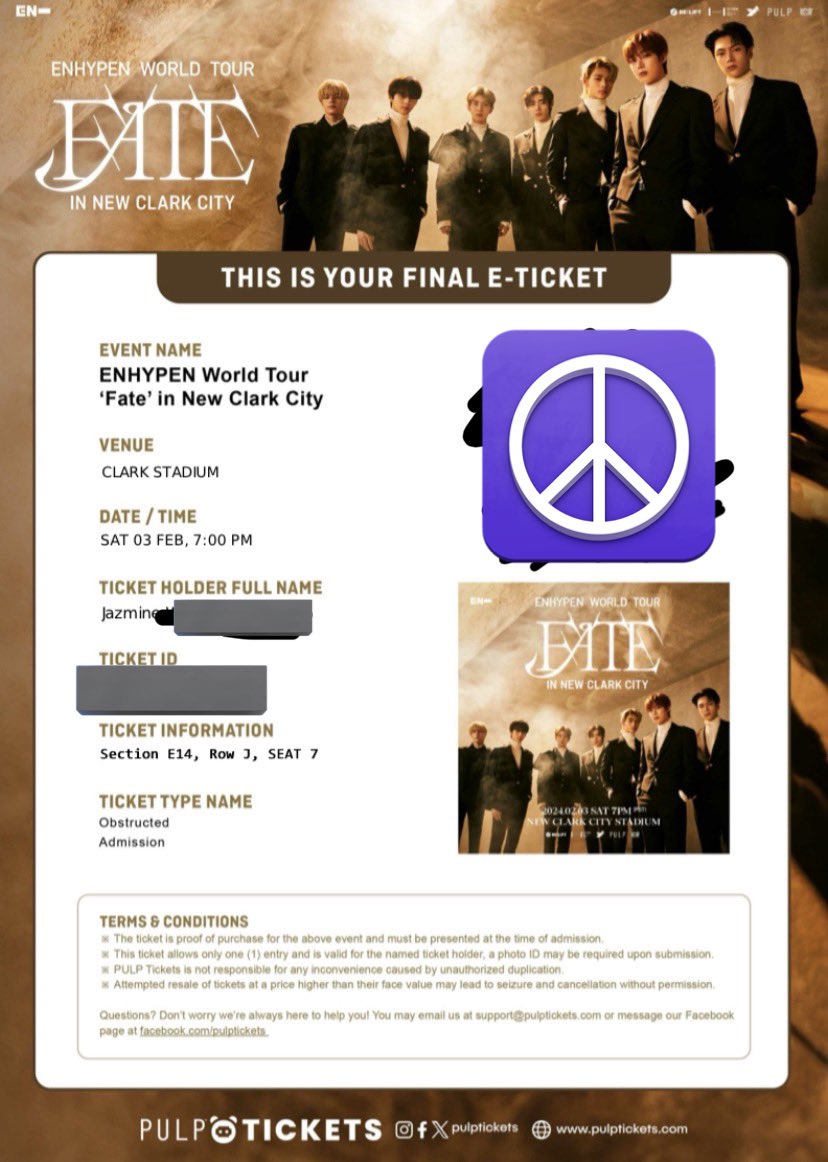 for0209's tweet photo. wts lfb ph

enhypen fate tour in new clark city stadium ncc ticket 
🎫 obstructed view - seated E14, row J, seat 7
- 3,100 

engene bong - 1,500 (sira box but ls' in good condi)
ls case - 500

set: 5,000

dm for info!

rfs: exam day ):
 
#FATE_IN_NEWCLARKCITY 
#EN_WORLDTOUR_FATE https://t.co/0RvUGsGSH6