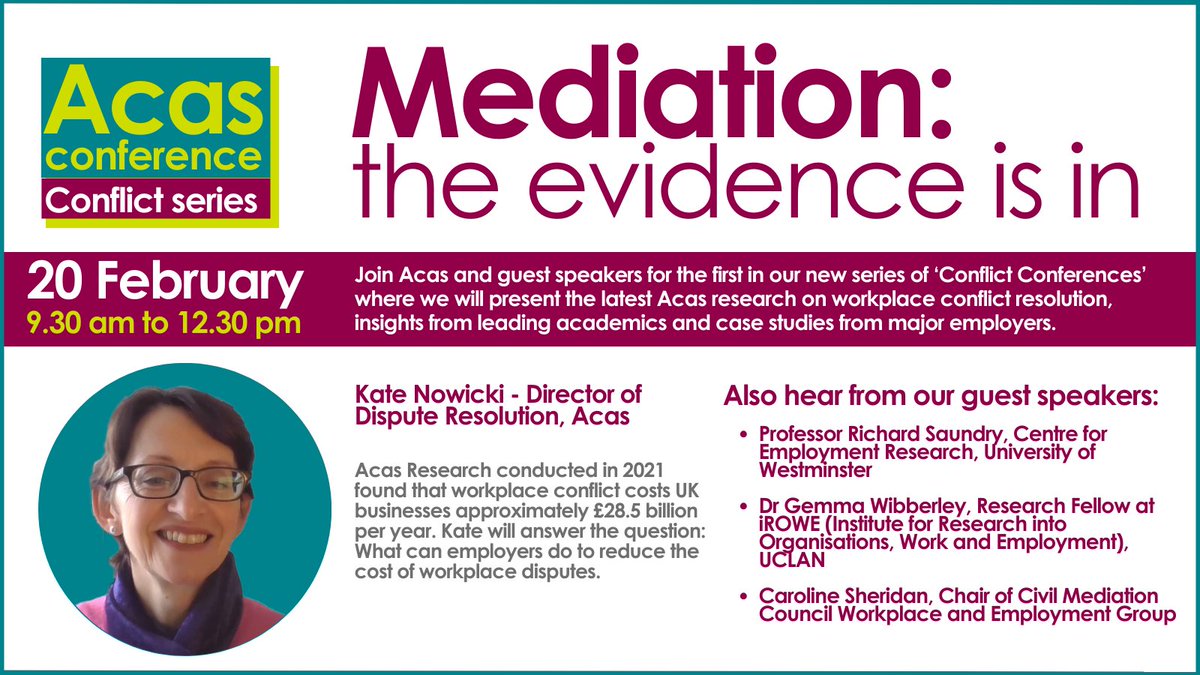 When introduced correctly, #mediation is a quicker and more cost-effective approach to rebuilding employee relations than formal discipline and grievance procedures. Book your place to gain the latest insights. Click here to find out more: obs.acas.org.uk/ViewEvent.aspx… #EmploymentLaw