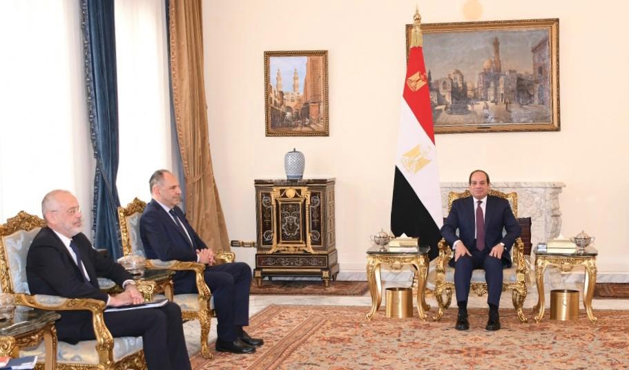 📍 Cairo FM G. Gerapetritis received by #Egypt President Abdel Fattah El-Sisi @AlsisiOfficial 📍 Κάιρο Συνάντηση ΥΠΕΞ Γ.Γεραπετρίτη με Πρόεδρο Αιγύπτου Abdel Fattah El-Sisi