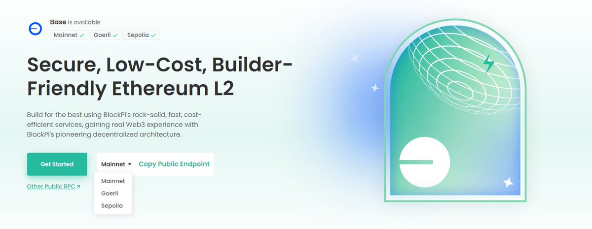 Build for the best using BlockPI's rock-solid, fast, cost-efficient services, gaining real Web3 experience with BlockPI's pioneering decentralized architecture.
#base 
blockpi.io/base