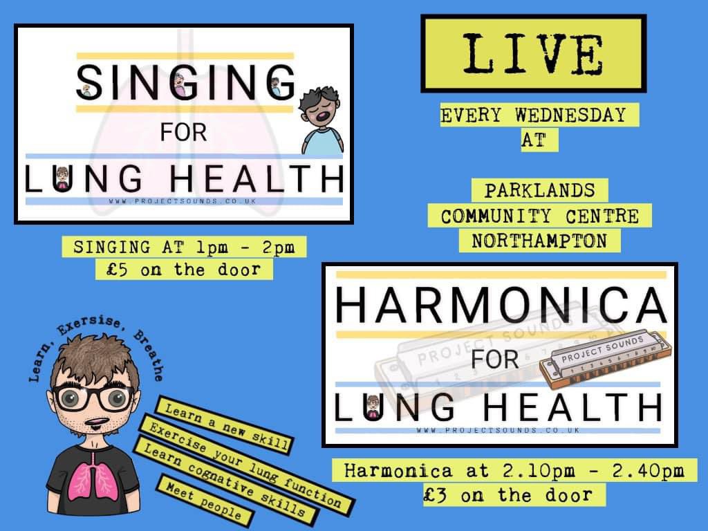 Today at Parklands Community Centre ..

#COPD #asthma #bronchiectasis #emphysema #LongCovid #singingforwellbeing #singingforlunghealth #singtogether #singwithme #singing #harmonicaforlunghealh #musicforall #harp #harmonica #harmonicaplayer #musicworkshop #CanDoMusic #community