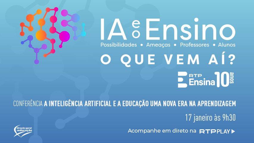 aebalca's tweet photo. A começar.
Conferência "A Inteligência Artificial na educação – uma nova era na aprendizagem"
Numa parceria entre a RTP Ensina e a Direção Geral de Educação, esta conferência pretende refletir sobre o papel transformador da Inteligência Artificial (IA) na educação. https://t.co/5D51msERLU