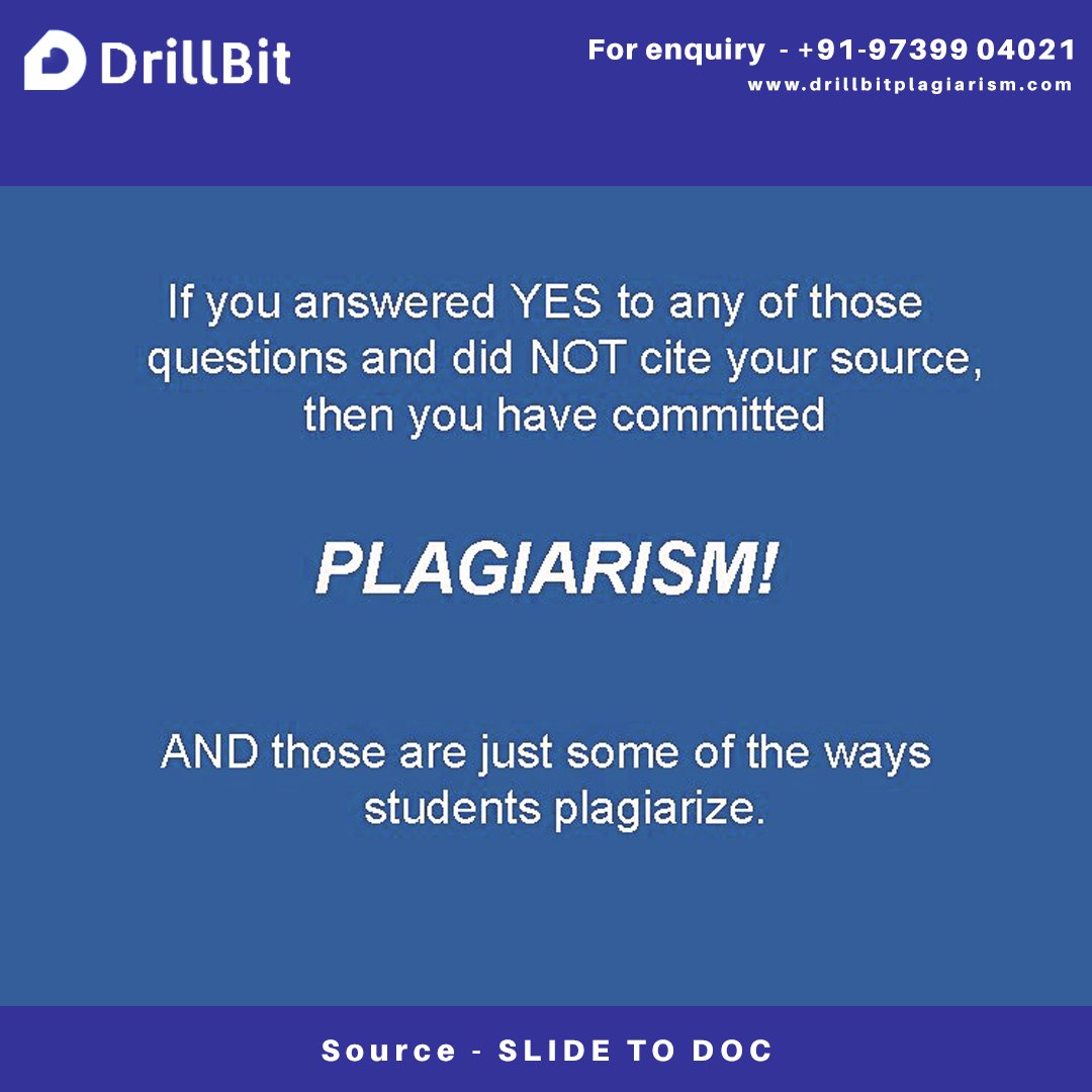 'Drillbit' is committed to providing students with top-notch writing services for academic requirements, ensuring 100% originality in all work without any traces of plagiarism.

Call us at 97399 04021 or visit drillbitplagiarism.com

#Drillbit #SlideToDoc #PlagiarismFree