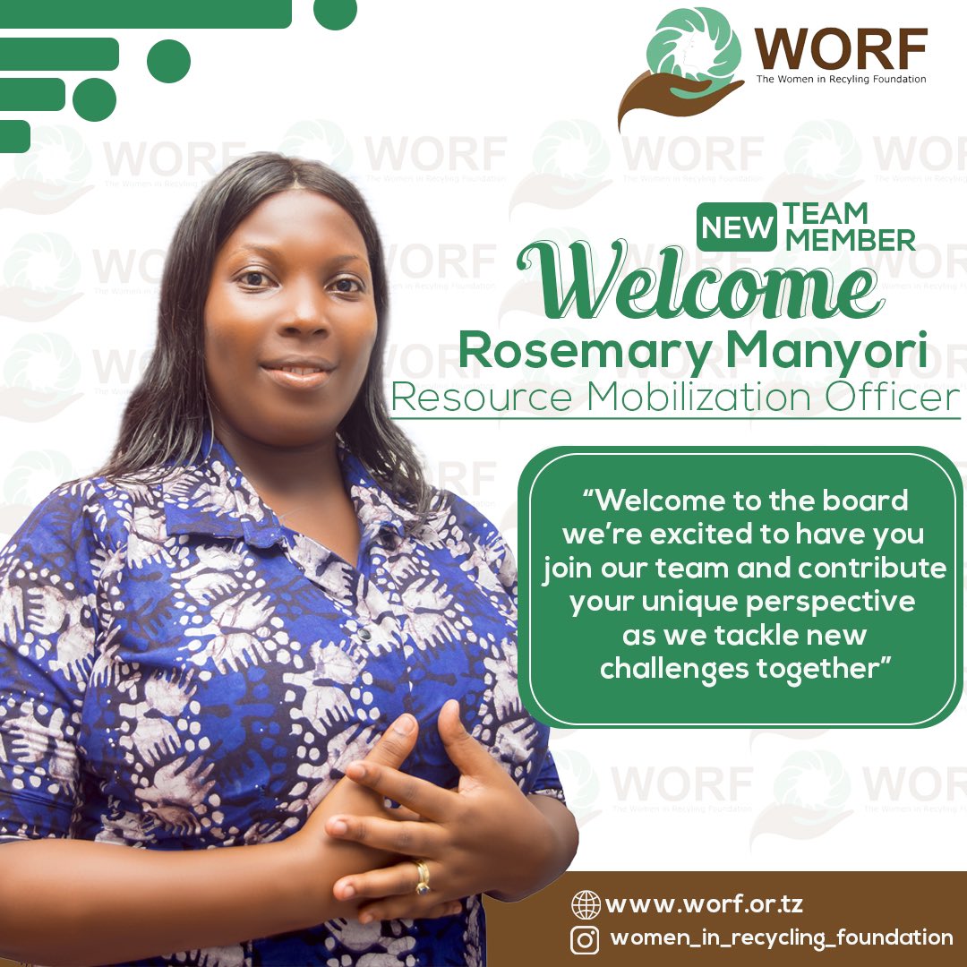 🌟 Welcoming Rosemary to Our Growing Family! 🌟
We're thrilled to introduce Rosemary, our new Resource Mobilization Officer. As our family expands, so does our impact. Together, we're taking steps towards a greener, more empowered future. 💚🌍 #TeamWelcome #GrowingTogether