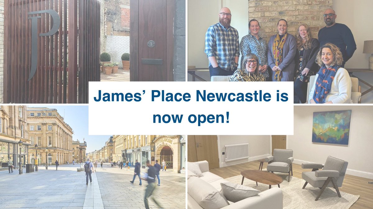 Our new centre in Newcastle is now OPEN, offering free, life-saving treatment to suicidal men in the North East. Men can self-refer or be referred by a health professional, or by a friend or family member at jamesplace.org.uk Pls RT to let others know 🙏#suicideprevention