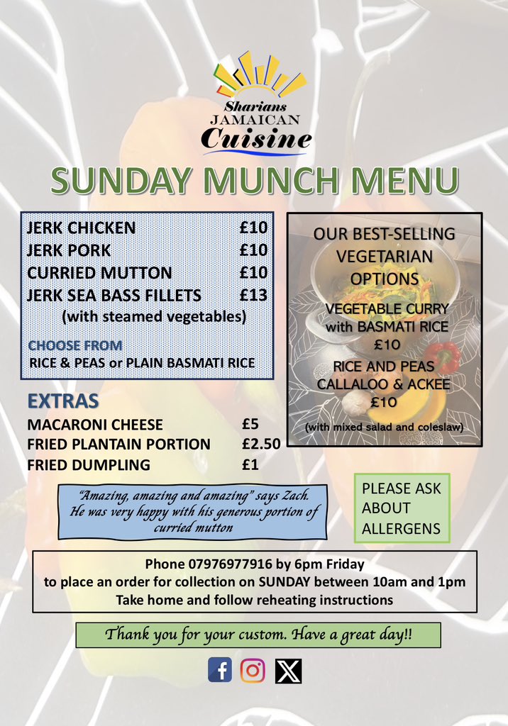 Sharians Jamaican Cuisine tweet media