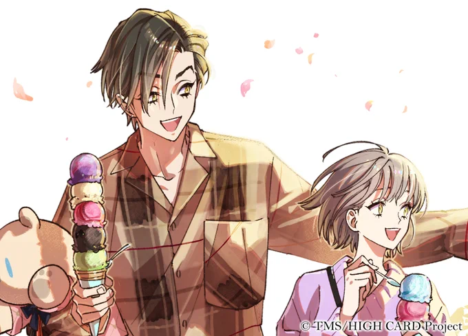 『HIGH CARD season 2』 EDのイラストを担当しました。 EDイラスト① クリスとミシェル  #highcard #ハイカード