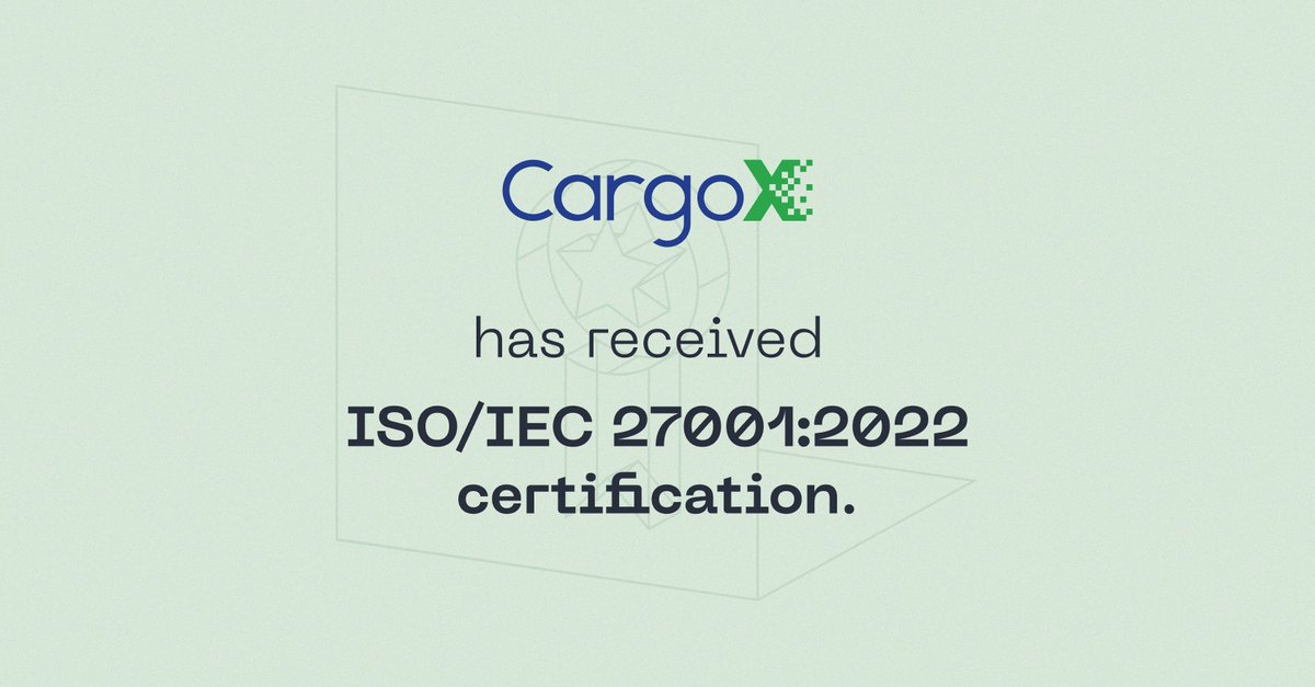We passed the ISO/IEC 27001:2022 certification audit, proving our unwavering commitment to information security, cybersecurity, and privacy protection. Read more cargox.io/content-hub/ca…