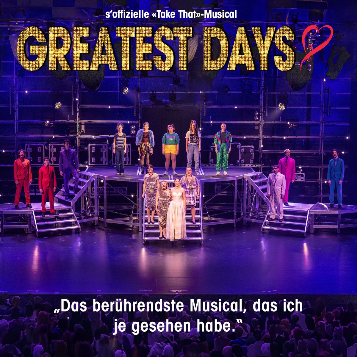 Standing Ovations jeden Abend: GREATEST DAYS ist eine untypische Show des Genres Musical, ein Abend, der hinreissende Komödie und Drama herausragend vereint. Nur noch bis 21. Januar.  le-theatre.ch/greatestdays/