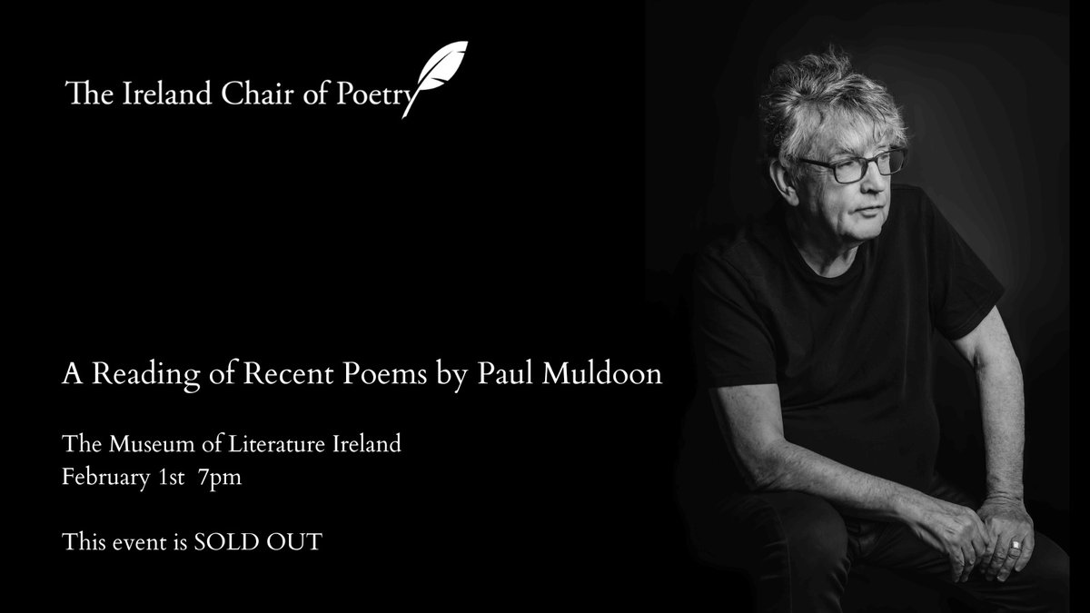 Ireland Professor of Poetry Paul Muldoon, will give a reading of his recent poems in the Museum of Literature Ireland, on February 1st at 7pm. 💫 The event sold out instantly, but please keep an eye on our website for more upcoming lectures and events. 💫