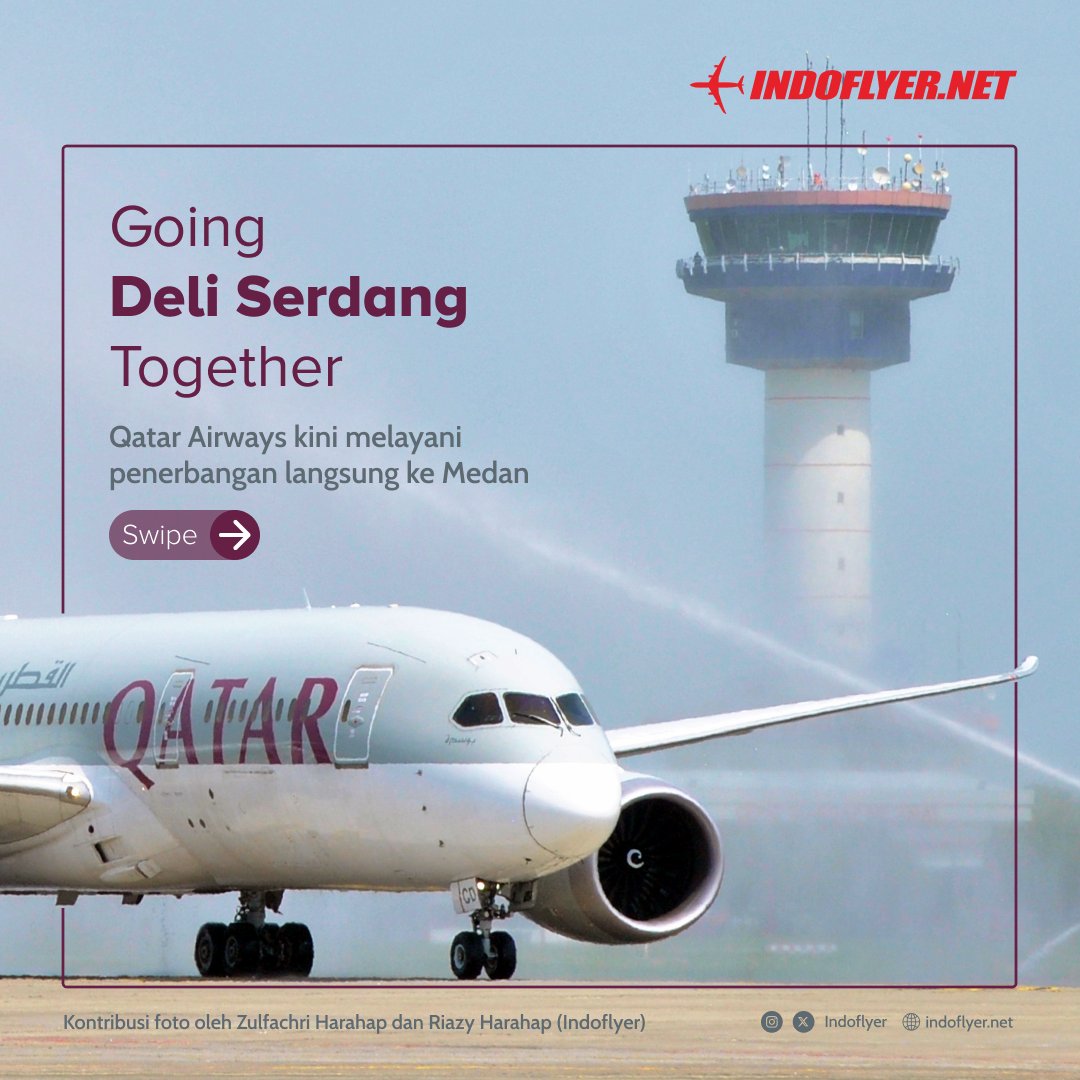 indoflyer's tweet photo. 15 Januari 2024, #indoflyer diundang Qatar Airways untuk menyambut penerbangan perdana ke Medan Penerbangan QR966 ditempuh selama 6 jam 23 menit dari Doha menggunakan Boeing 787-8.
Rute ini akan meningkatkan konektivitas Medan dengan destinasi dunia dalam jaringan Qatar Airways https://t.co/l3KjyKx8IN