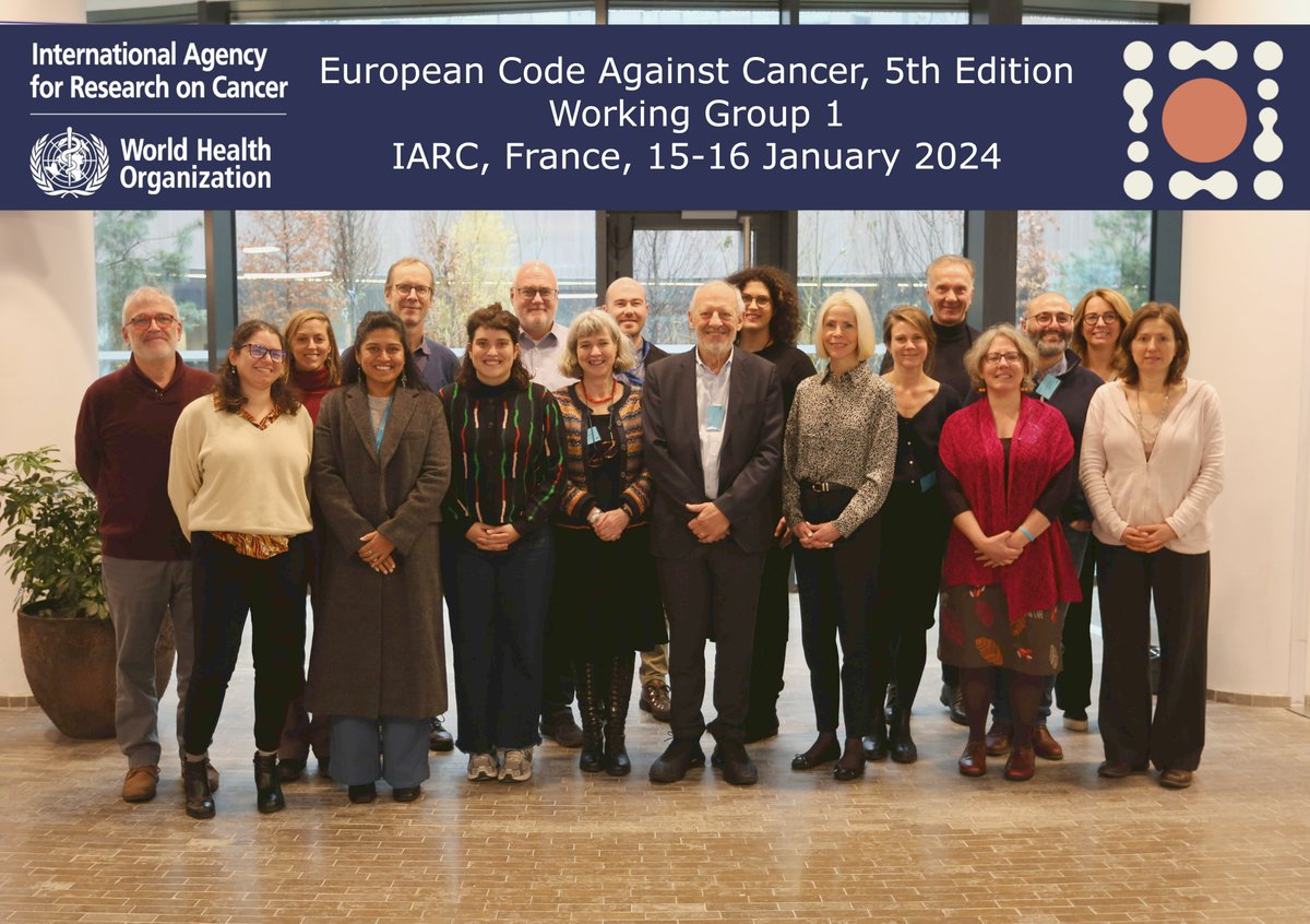 IARCWHO's tweet photo. IARC hosted more meetings of the Working Groups of the European Code Against Cancer throughout January. It’s invigorating to kick off the New Year welcoming experts &amp; partners for these discussions - thanks all for your important insights🙏!
#EuropeanCodeAgainstCancer #CancerCode https://t.co/Du0uT6EVNP