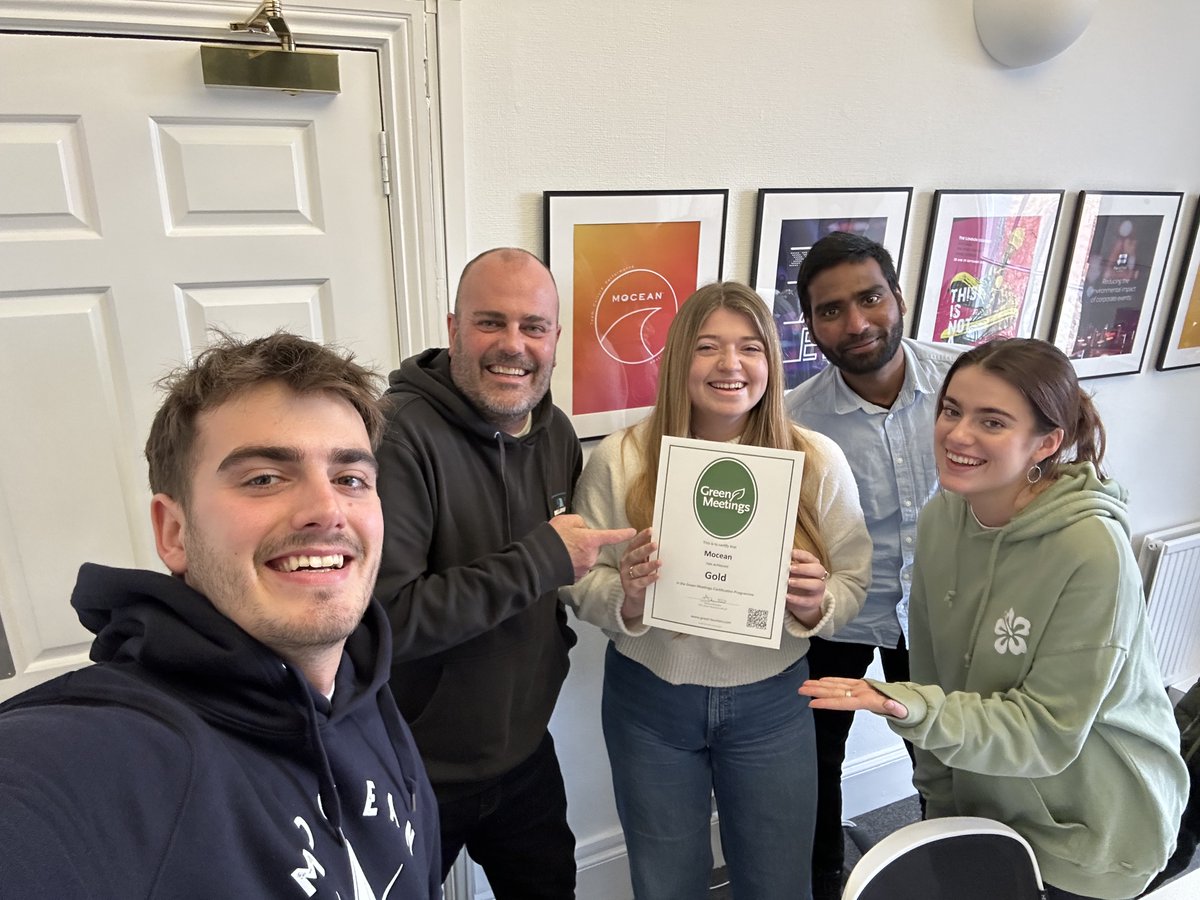 This week, we received something quite exciting in the post: our Gold Green Meetings Certificate! Thank you @GreenTourismUK From our smiles, you can tell we're pretty pleased about it. 🎉 #sustainableevents #Sustainablebusiness #sustainability #ESG