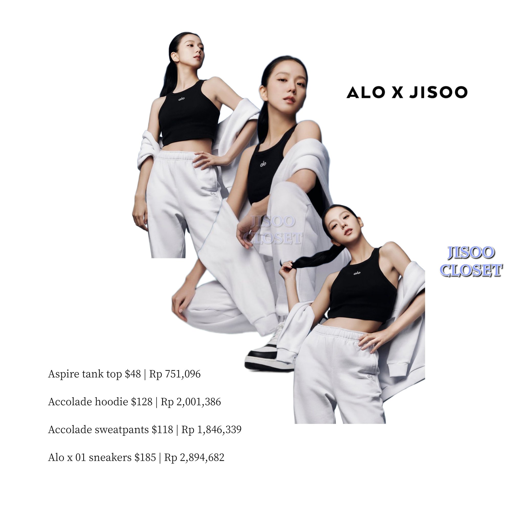 BLACKPINK's JISOO in Accolade via Instagram : r/aloyoga