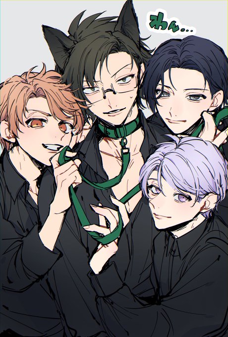 「4boys green eyes」 illustration images(Latest)｜4pages