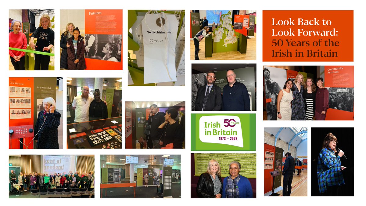 Did you visit our exhibition Look Back to Look Forward: 50 Years of the Irish in Britain? It opened in @MyICCLondon in November & toured to Liverpool, Leeds & Birmingham before closing @LDNIrishCentre We'd love your feedback! Do fill in our short survey👇 surveymonkey.com/r/RTPP8HC