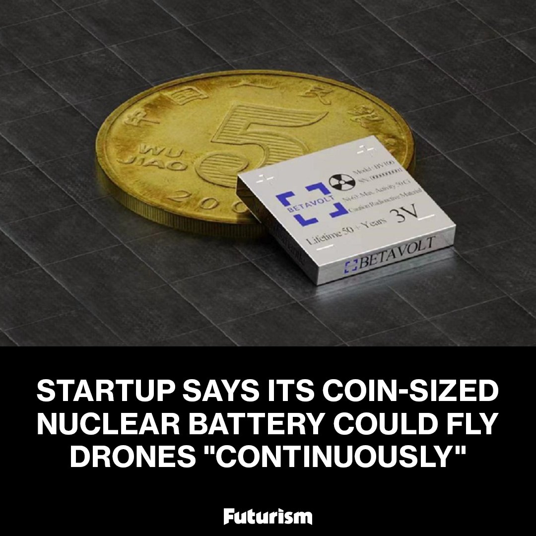 futurism's tweet photo. Imagine never having to change a battery again — or, better yet, a battery that could outlive you: https://t.co/62Cw4qsuMB https://t.co/Vj33xgdRPn