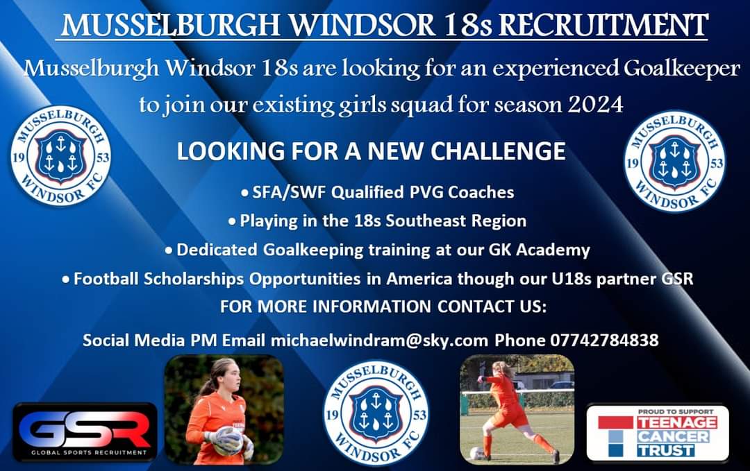 Musselburgh Windsor u18 Girls 2025💙🤍⚽️ tweet media