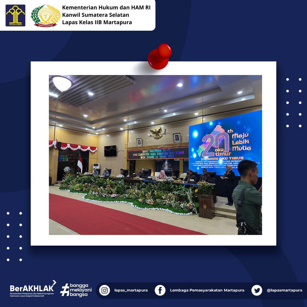 lapasmartapura's tweet photo. Rapat paripurna ke 47 DPRD Kabupaten OKU Timur masa sidang II tahun 2024 dalam rangka memperingati hari jadi ke 20 Kabupaten OKU Timur https://t.co/YXiEgpVasO