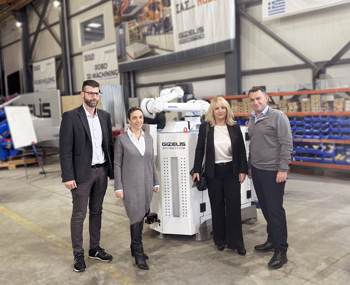 With great pleasure, we welcomed Mrs. Anna Mani Papadimitriou, Deputy Minister of Development, and her associates at the facilities of the GIZELIS Industrial Group, where the heart of #Industry40 beats. #GreekIndustry #BusinessMeeting #governmentvisit #ministryofdevelopment