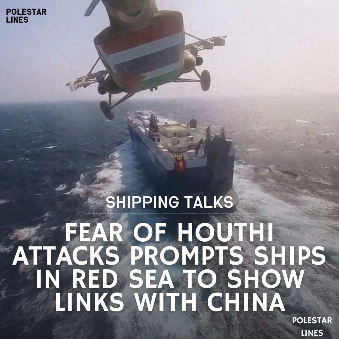linesPolestar's tweet image. 🚢🔗 Tensions rise in the Red Sea as ships take precautions! 🌊 Amid fears of Houthi attacks, vessels display ties with China through signals to deter potential threats. Safety first in the Red Sea waters. 🚨🇨🇳 #HouthiThreat #ChinaSecurity #RedSeaSafety 🌊🔗