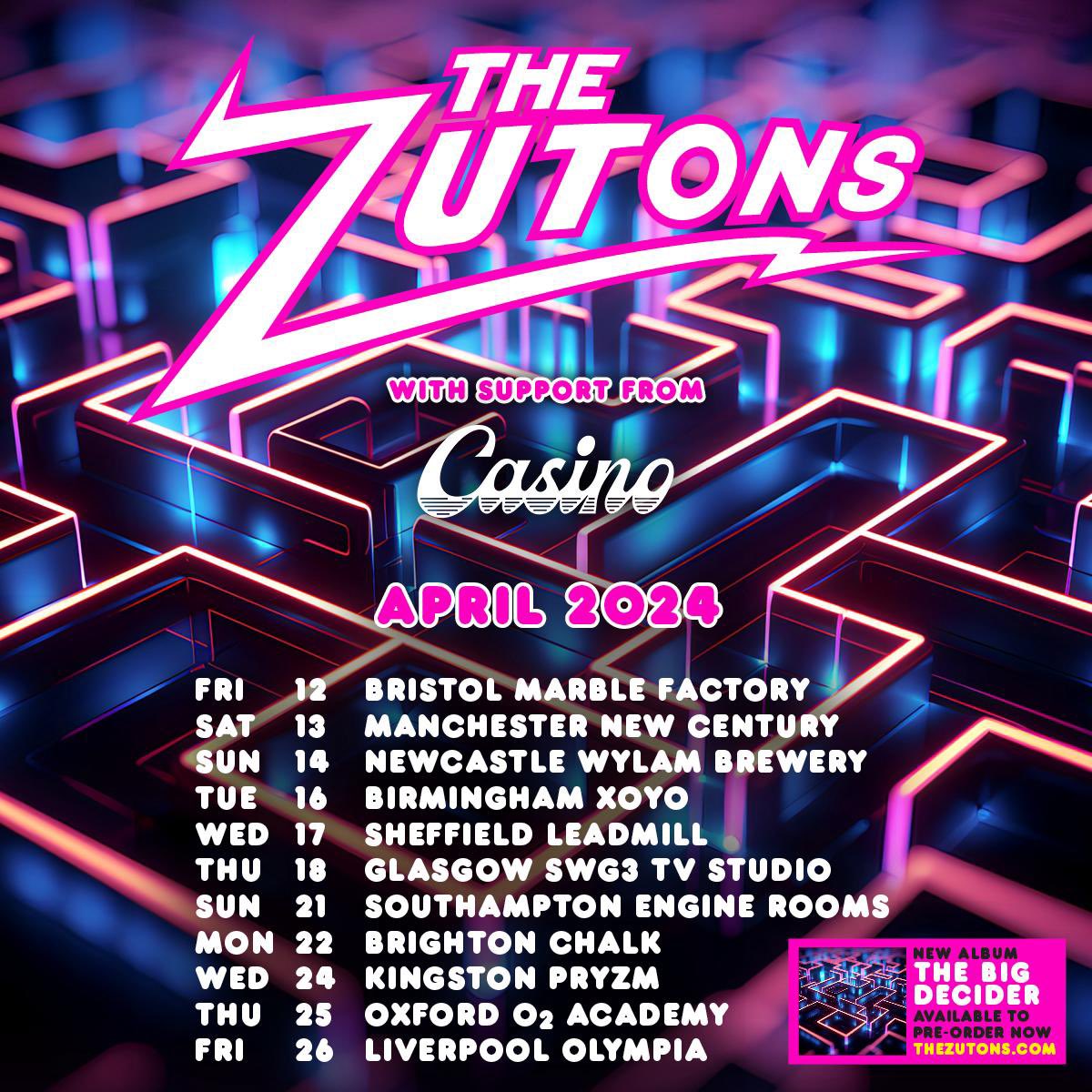 ‼️Gig News‼️

Pleased to announce we’ll be supporting our mates @thezutons on their April tour.

Tickets are on sale now! Get one whilst you can 🎫