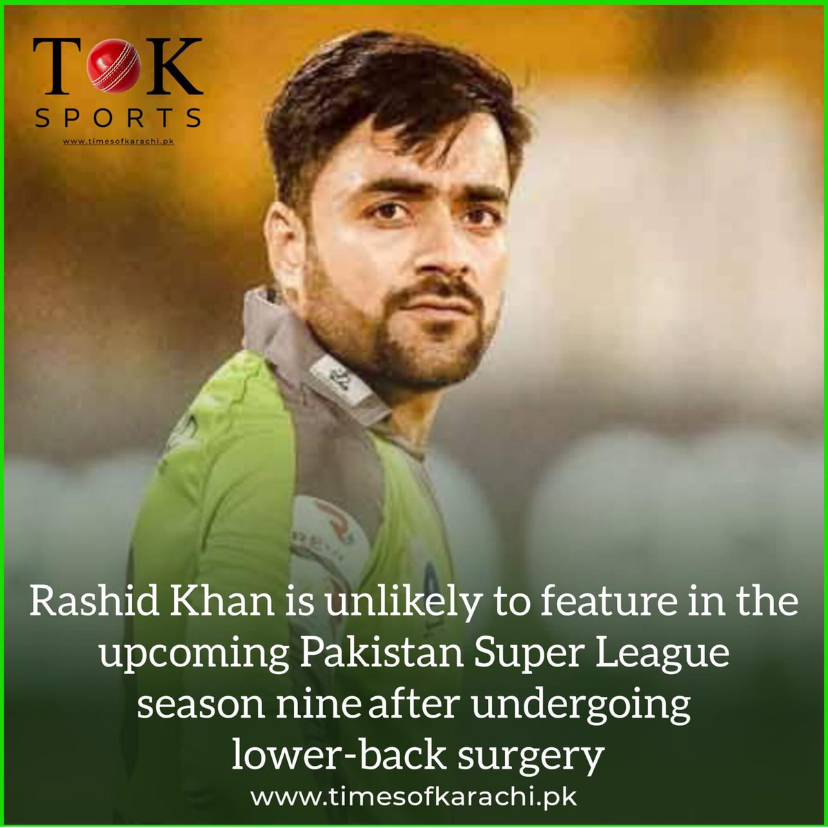 Rashid Khan unlikely to play Pakistan Super League season 9

#TOKSports #RashidKhan #LahoreQalandars #PSL9