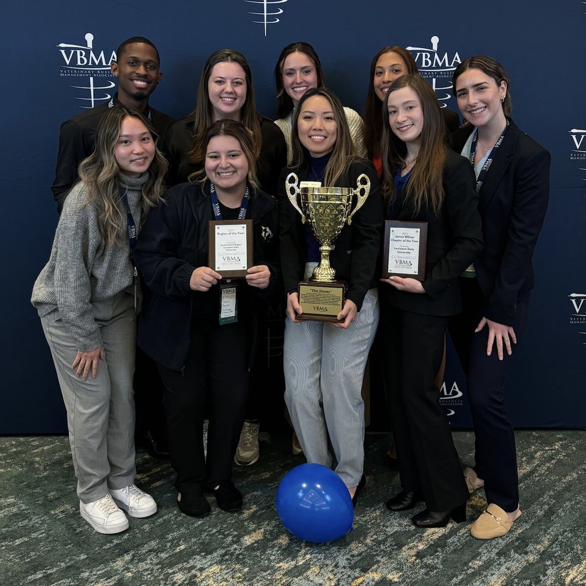 lsuvetmeddean's tweet photo. Our community never ceases to delight & amaze me! Our students scooped several prestigious awards at the #VBMA National Meeting, including Region of the Year & James Wilson Chapter of the Year. Warm congratulations to My Tran (our outgoing President) & #LSUVetMed team! #VMX2024 https://t.co/rWyJUCAkrm
