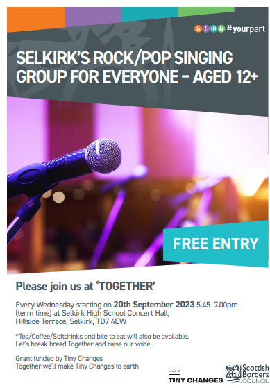 The Selkirk Community Choir <a href="/shs/">SHS Holdings</a> is back this evening 5.45 until 7.00. Tonight there will be soup and scones so come along for a singsong and bite to eat! <a href="/tinychanges/">Tiny Changes</a> #tinychangestoearth