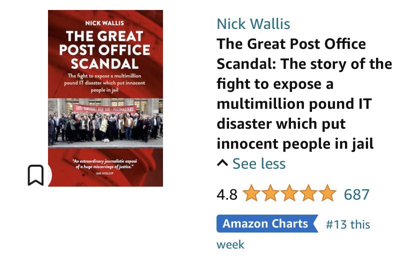 Great to see #TheGreatPostOfficeScandal in the Top 13 books on Amazon!
