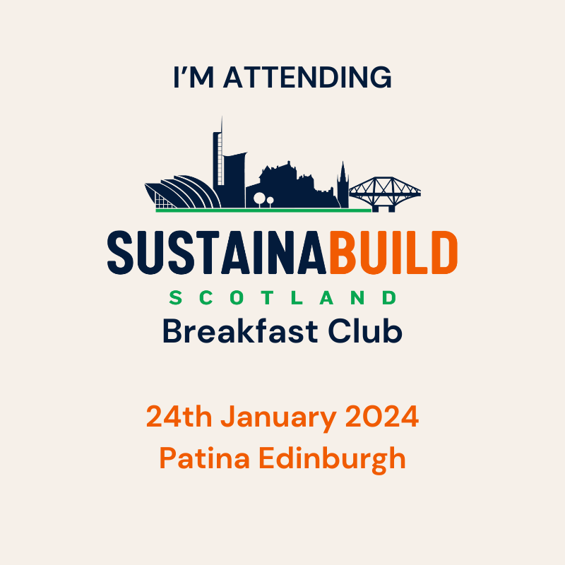 Excited to be attending the first SUSTAINABUILD networking breakfast in Patina Bakery next Wednesday- focus on sustainable building and construction.

Book your place:
eventbrite.co.uk/e/sustainabuil…

#sustainabuild #sustainabuildscotland #parabolarealestate #myedinburghpark