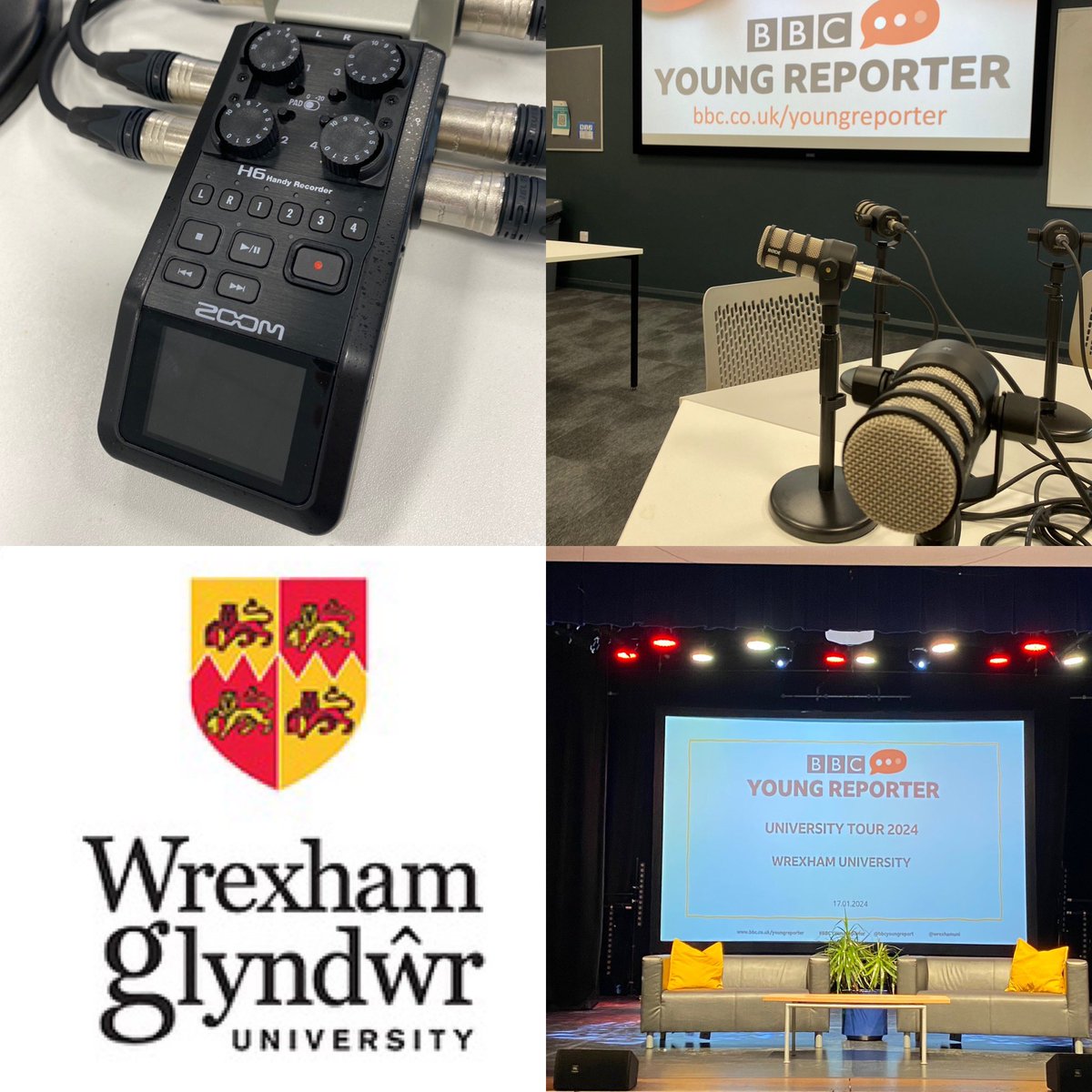 The stage is set for our tour to kick off! #BBCYoungReporter #podcasting #storytelling #creativity 🏴󠁧󠁢󠁷󠁬󠁳󠁿