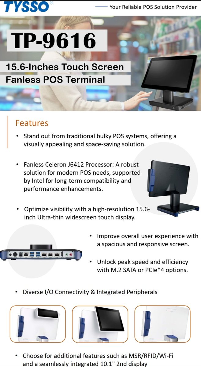 New Tysso TP-9616: Your Ultimate POS Solution!

Contact sales@iposltd.com for pricing