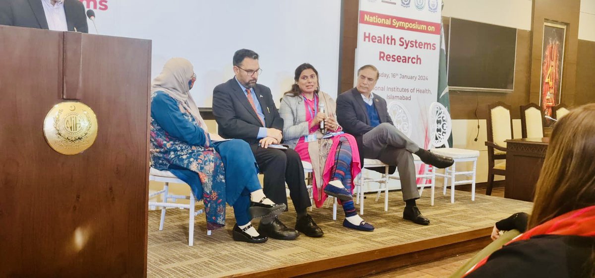 afifabaloch5's tweet photo. honoured to be a panelist at National Symposium on Hlth Systm Research," which is being organized by Riphah International University, NIH and HSA. It was such an interesting topic to debate upon how to Provide Safe Quality of Healthcare Service in Sick Healthcare system. https://t.co/7yJAKzmaxb