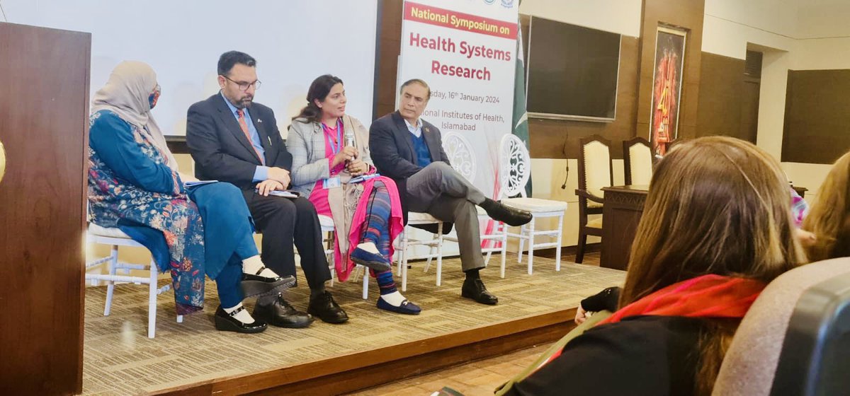 afifabaloch5's tweet photo. honoured to be a panelist at National Symposium on Hlth Systm Research," which is being organized by Riphah International University, NIH and HSA. It was such an interesting topic to debate upon how to Provide Safe Quality of Healthcare Service in Sick Healthcare system. https://t.co/7yJAKzmaxb