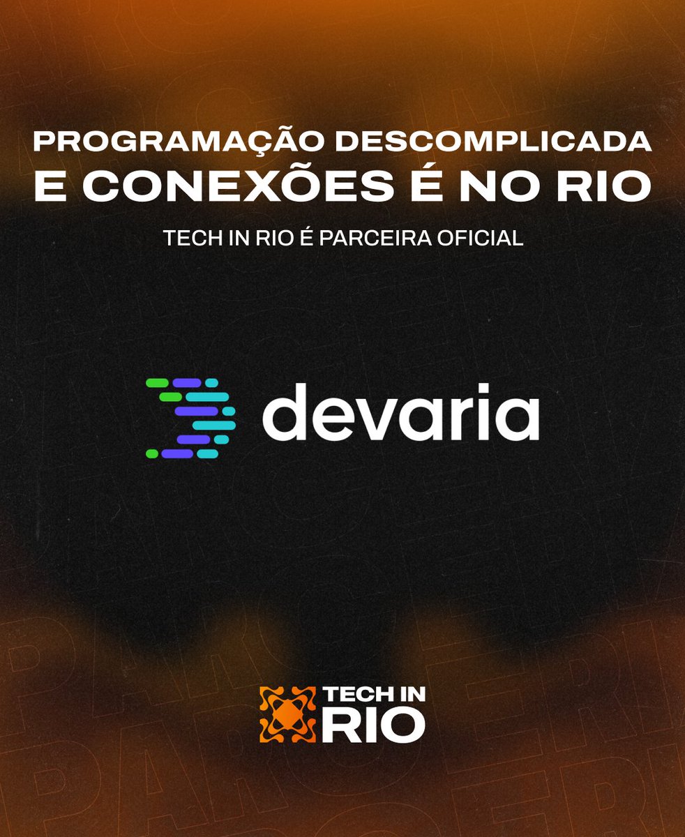 techinrio's tweet photo. No bonde da parceria com a Devaria! 🚀
A Devaria oferece uma formação de programação incrível, conectada a grandes empresas! 🌐✨
E tem mais, na Tech In Rio você tem desconto e concorre a bolsas de estudo! 👏🥳
Mais detalhes em: https://t.co/idsmG69984
#techinrio #devaria https://t.co/zOJp0GvkZz