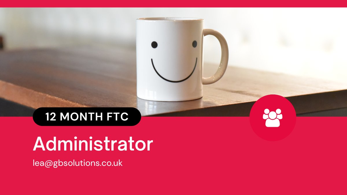 We have a 12 month FTC Administration position available with our not-for-profit client.

💸 £23,000-£23,500
📍  Gloucester

Find out more: gbsolutions.co.uk/search-jobs/jo…