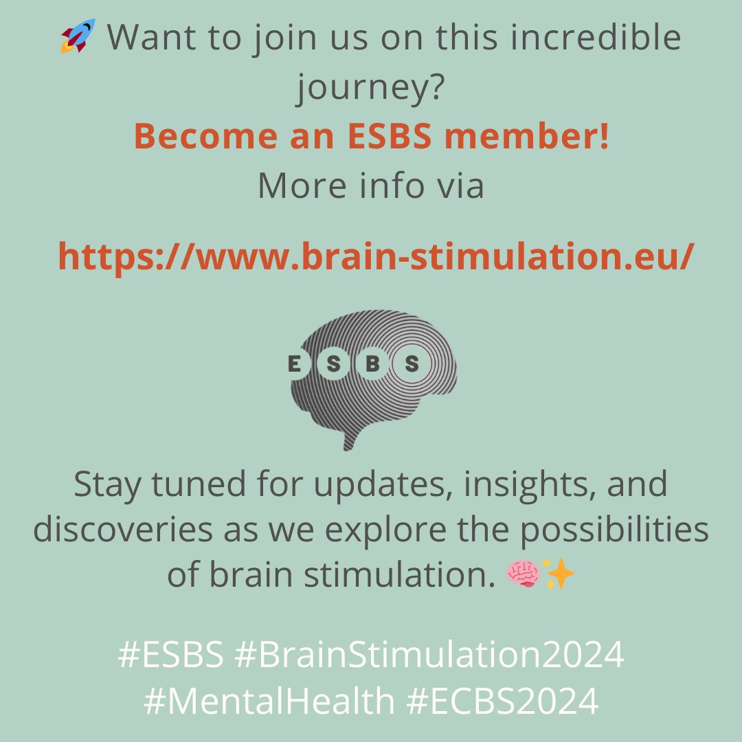 European Society for Brain Stimulation tweet media