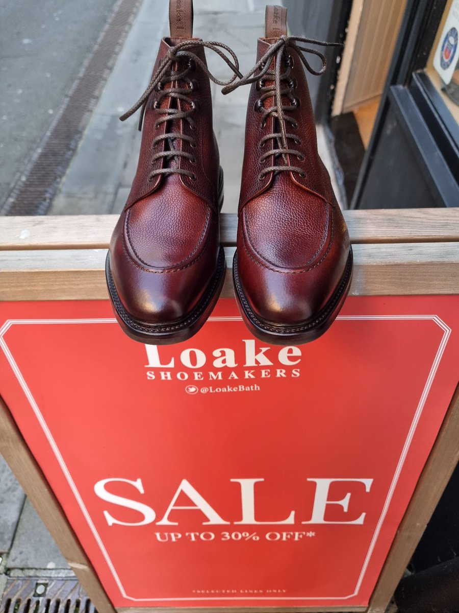 Winter sale highlight.

Style - Anglesey
Colour - Oxblood
Sole - Rubber, victory 
Last - Capital F 

This versatile boot has been a firm favourite in Bath, now only £199!

Looks fantastic under a chino or with a turn up with denims. 

The sale won’t be around forever so pop in!