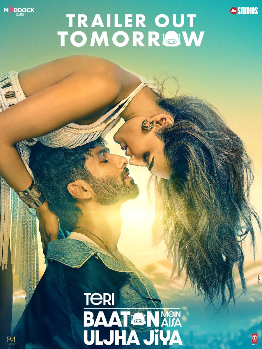 Shahid Kapoor (@shahidkapoor) on Twitter photo Coming to you with a sneak peak into this impossible love story in just 1️⃣ day! ❤️🤖
Trailer out tomorrow!
#TeriBaatonMeinAisaUljhaJiya in cinemas this Valentine’s week, 9th February 2024!
<a href="/kritisanon/">Kriti Sanon</a> #DharmendraDeol #DimpleKapadia #RakeshBedi #AnubhaFatehpuria <a href="/Rajesh_rosesh/">Rajesh Kumar</a> Coming to you with a sneak peak into this impossible love story in just 1️⃣ day! ❤️🤖
Trailer out tomorrow!
#TeriBaatonMeinAisaUljhaJiya in cinemas this Valentine’s week, 9th February 2024!
<a href="/kritisanon/">Kriti Sanon</a> #DharmendraDeol #DimpleKapadia #RakeshBedi #AnubhaFatehpuria <a href="/Rajesh_rosesh/">Rajesh Kumar</a>